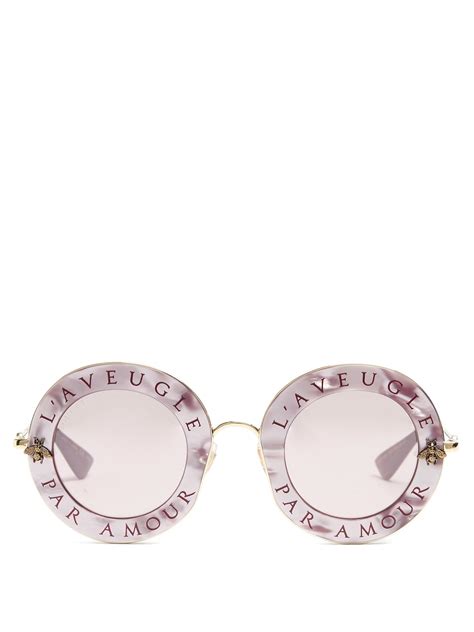 l aveugle par amour gucci pink|Round & Oval Sunglasses for Women .